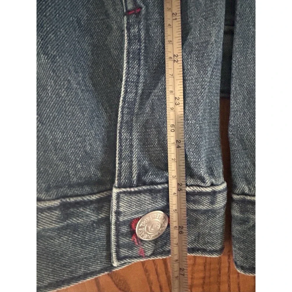 True Religion JESSE SN Patch Trucker Jacket Light Blue Denim LARGE -NWT!